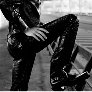 Zara heel leather square toe ankle boots